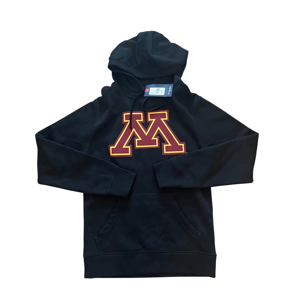 Fanatics Minnesota Golden Gophers Hoodie Black NCAA Applique Sweatshirt Small